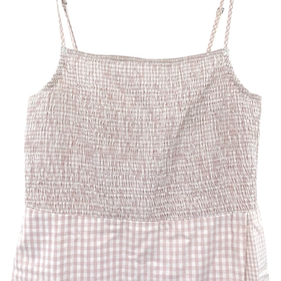Urban Outfitters Pink Gingham Smocked Romper - Picture 2 of 7